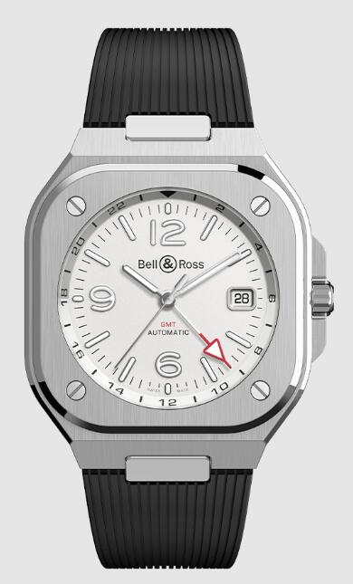 Review Bell and Ross BR 05 Replica Watch BR 05 GMT WHITE BR05G-SI-ST/SRB